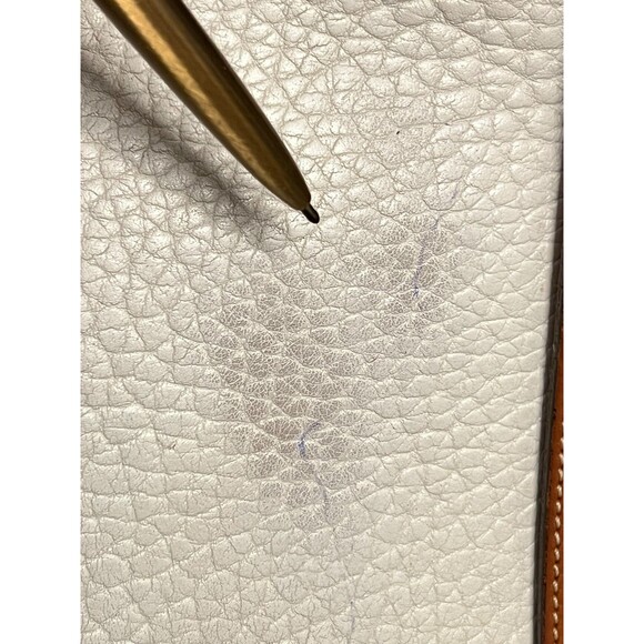 Vintage DOONEY & BOURKE Leather Crossbody Bag Equestrian Flap White Brown Purse - Picture 14 of 15